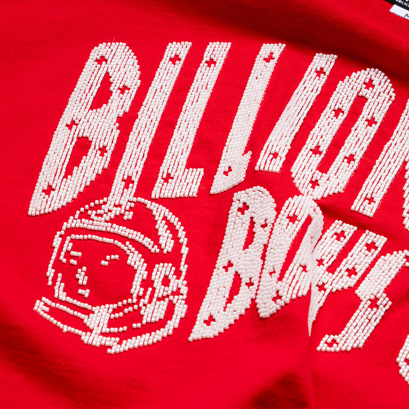 Billionaire Boys Club Arch Knit Tee - Red Cotton Short Sleeve T-Shirt for Men | Streetwear Fashion & Casual Wear