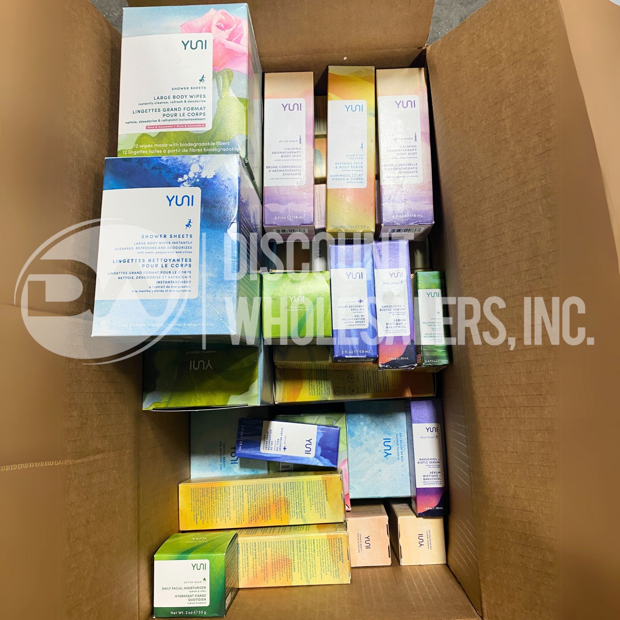 Yuni Assorted Body Wipes, Facial Oil, Body Mist & Serum Set (50 Pcs) - Travel, Gym & Post-Workout Skincare Essentials