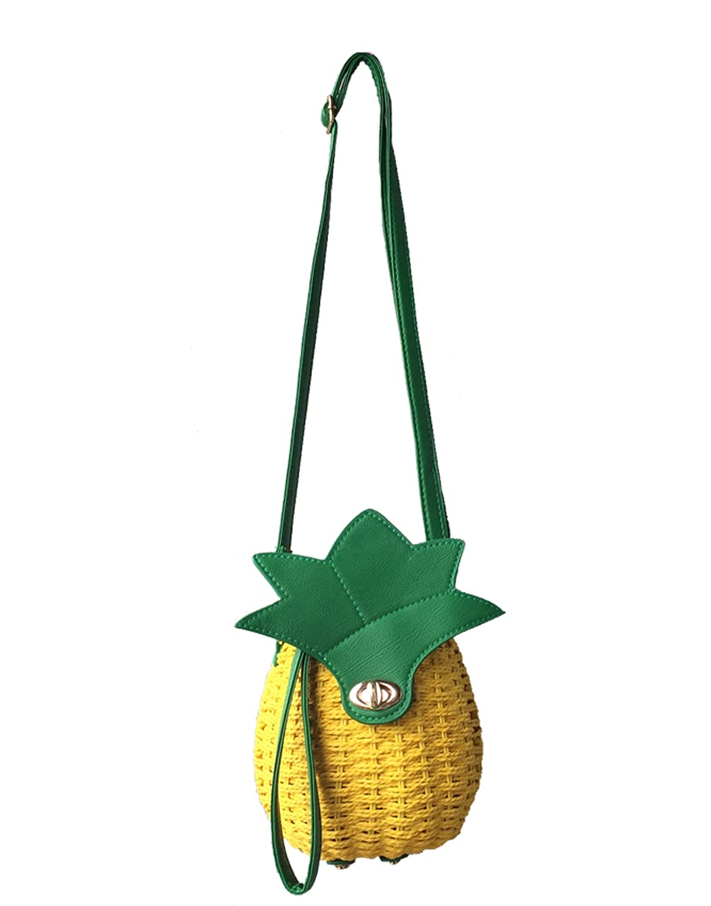 TONWHAR Women's Cute Pineapple Straw Handbag - Fashionable Crossbody Shoulder Bag for Women & Girls - Perfect for Beach, Summer Outfits, Vacation & Casual Daily Use