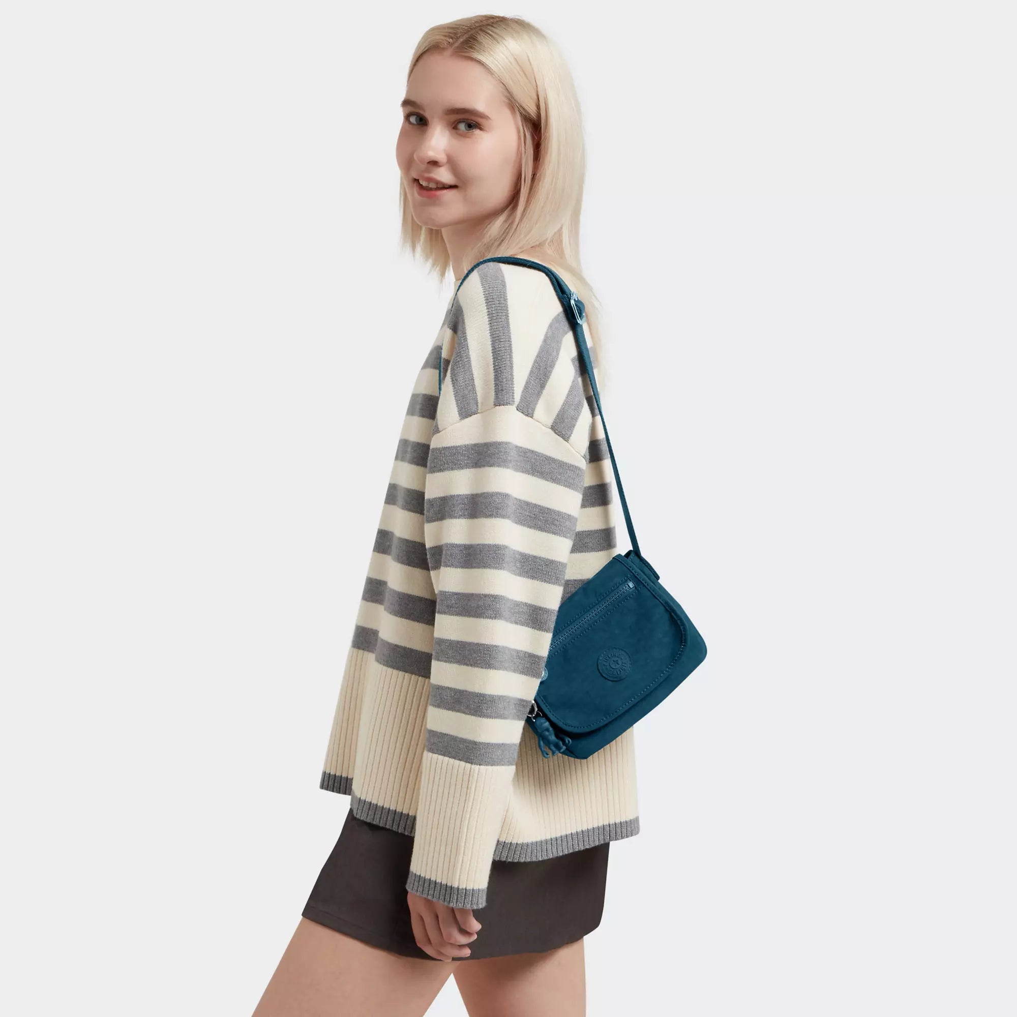 Kipling Sabian Crossbody Mini Bag - Lightweight & Stylish Purse for Women, Cosmic Emerald Green, Perfect for Travel, Shopping & Everyday Use