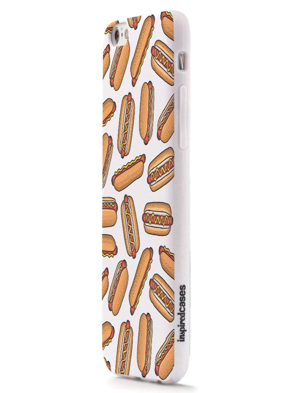**Inspired Cases - iPhone 8 Case - 3D Textured Protective Cover for Apple iPhone 8 - Hot Dog Pattern - Durable & Stylish for Everyday Use**