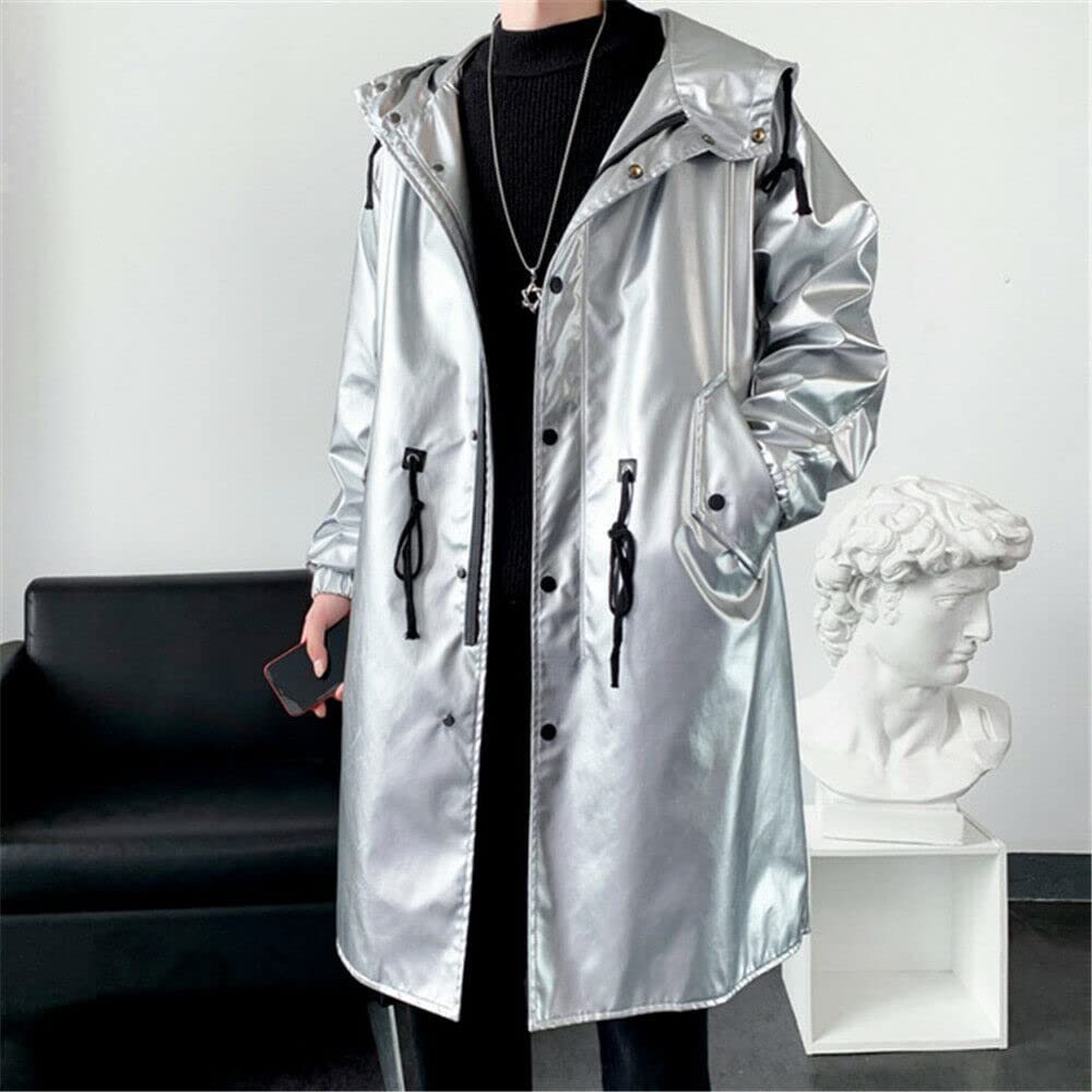 Men's Casual Trench Coat - Winter Long Single Breasted Overcoat for Business & Everyday Wear | Waterproof French Style Top Coat for Office, Travel & Formal Occasions
