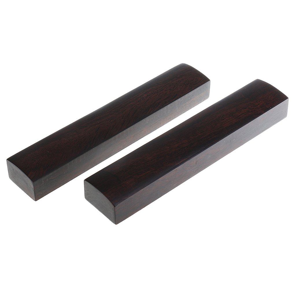 2-Piece Set Wooden Calligraphy Paperweight for Writing & Sumi Drawing - Handcrafted Black Inkstone Accessories | Perfect for Calligraphy, Painting & Office Desk Decor