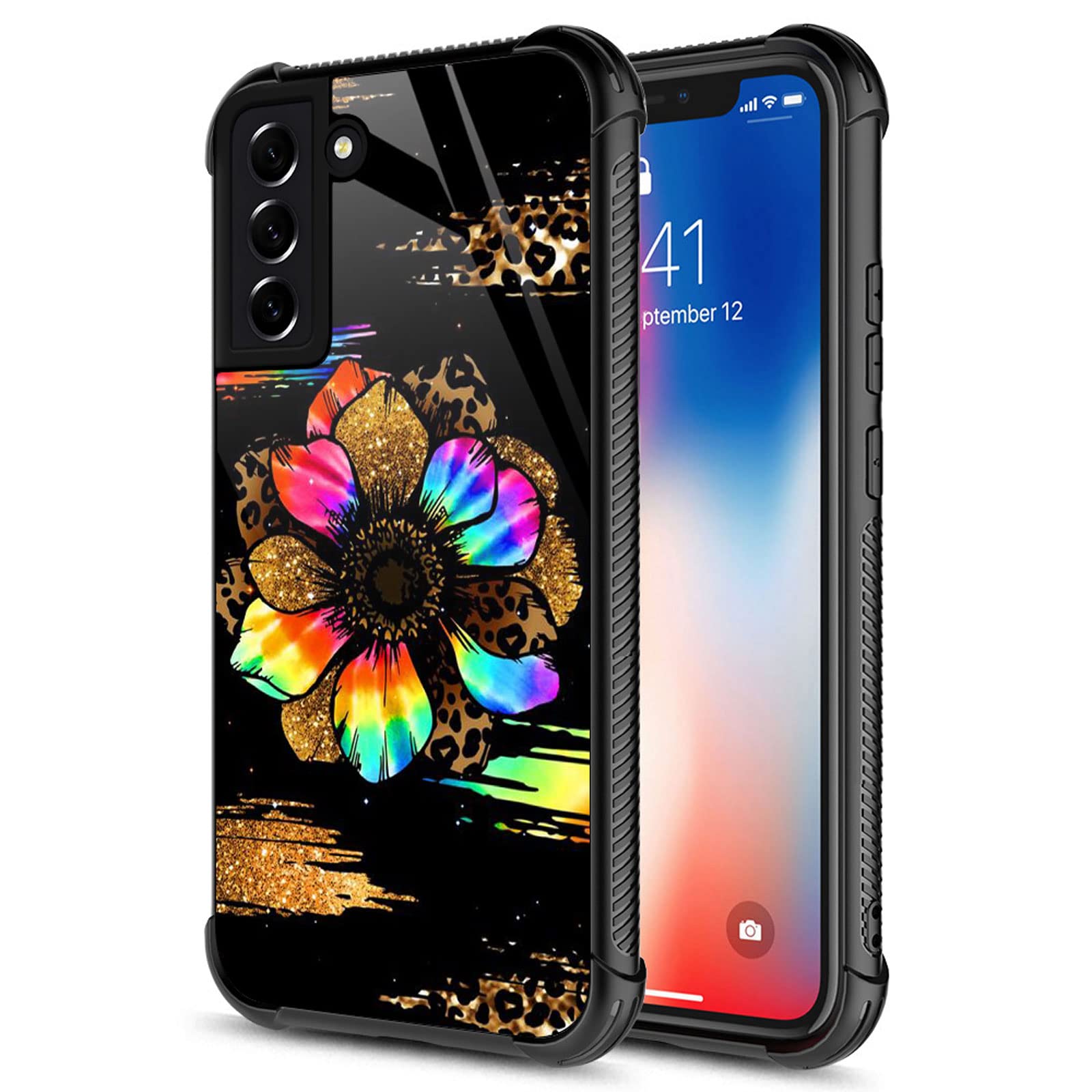 Samsung Galaxy S21 Plus Case, Golden Sunflower Design Shockproof TPU Cover - Non-Slip Rugged Protection for 6.7 Inch Galaxy S21 Plus | Perfect Gift for Women & Girls, Ideal for Outdoor Activities, Work & Daily Use