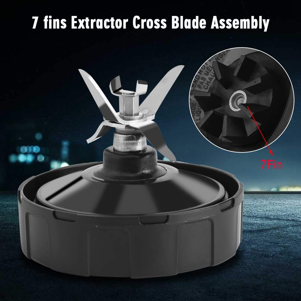 7 Fin Extractor Replacement Blade for 1000W-1500W Blenders - Durable Bottom Blade Replacement Parts for Smoothies, Juicing & Food Processing