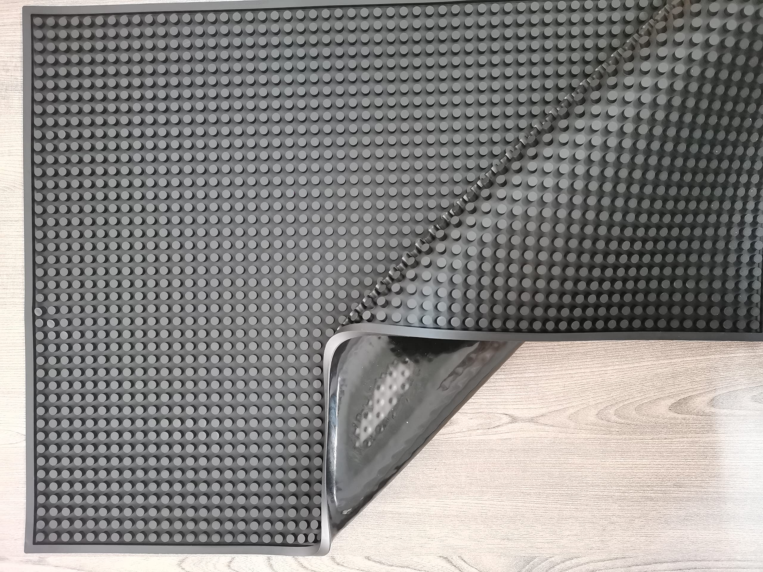 Premium Rubber Bar Mat for Barber & Coffee Shops - Spill-Proof Countertop Mat (16x28) for Salon & Cafe Use