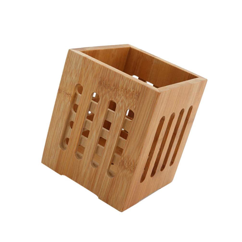 Bamboo Utensil Organizer - Cutlery Holder for Forks, Spoons, Knives & Chopsticks | Kitchen Drawer & Countertop Storage Solution