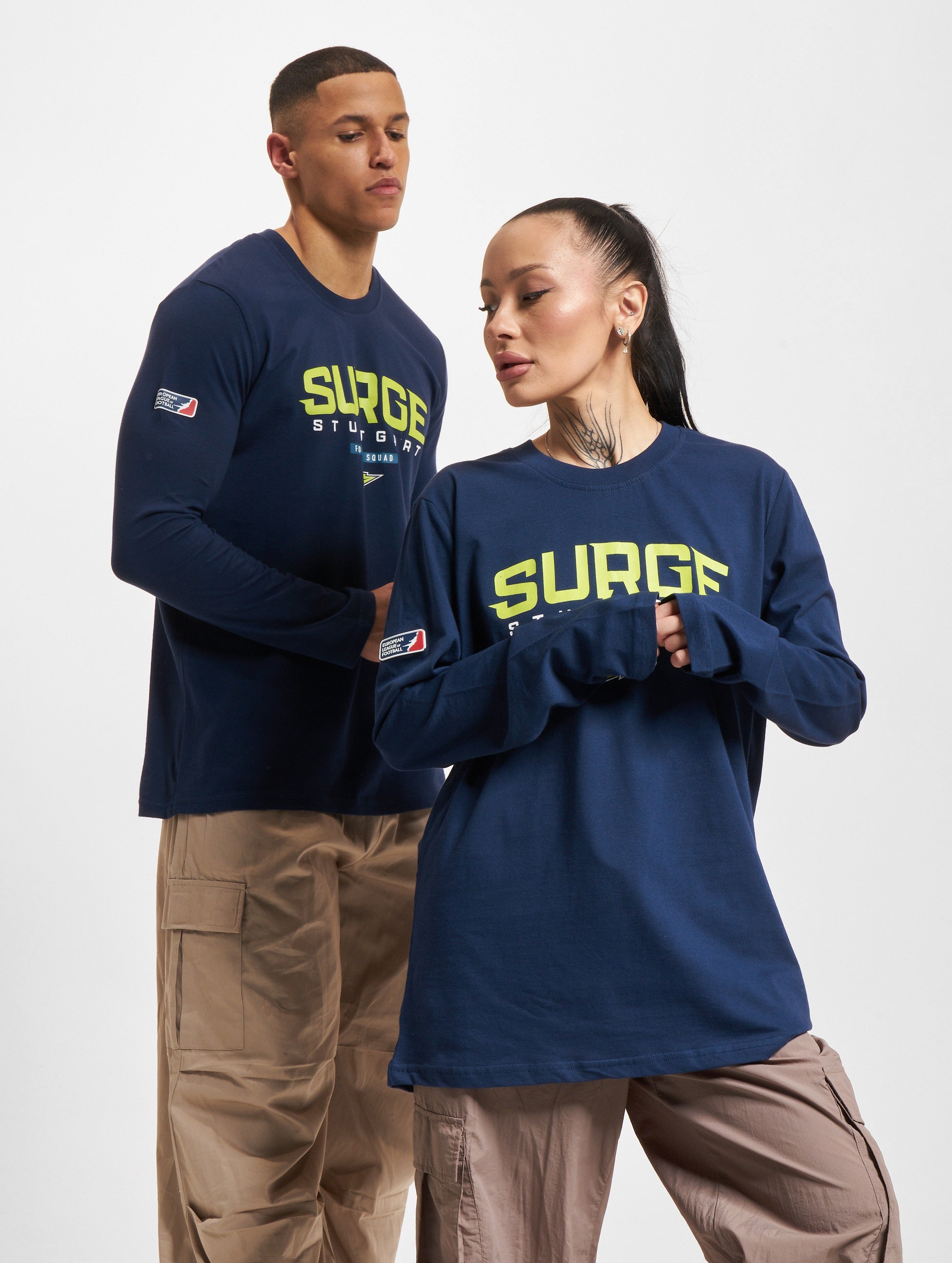 Stuttgart Surge Long Sleeve Shirt for Men - Comfortable Cotton Crewneck Tee for Football Fans, Sports Enthusiasts & Casual Wear | Perfect for Game Day, Workout & Everyday Outfits