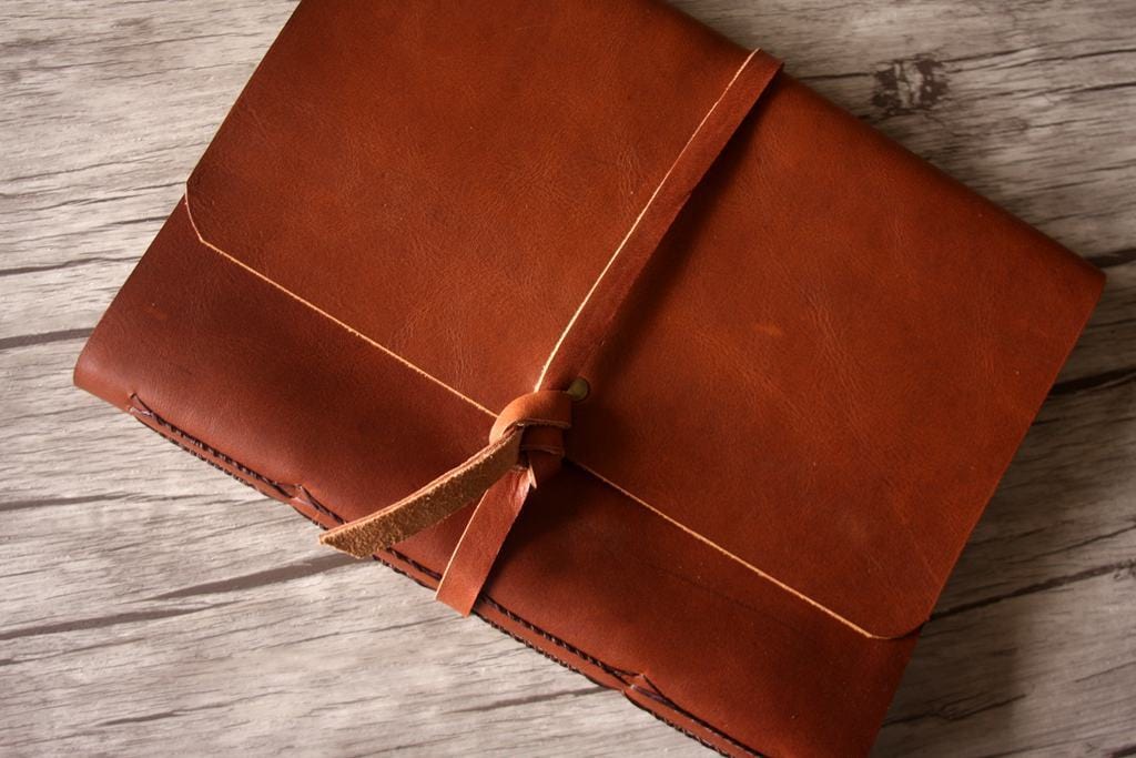 Personalized Leather Guest Book for Birthday Parties - Elegant Keepsake for Wedding, Anniversary & Special Events