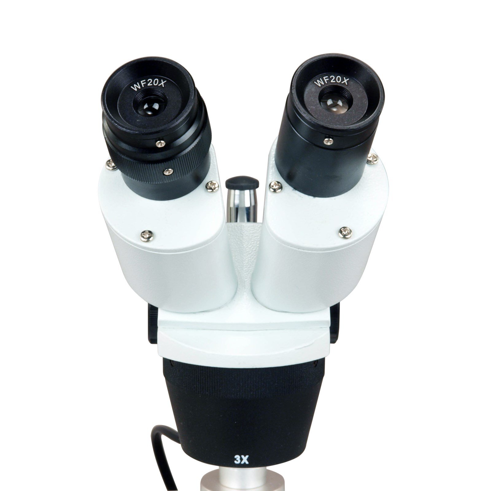 OMAX 20X-60X Binocular Stereo Microscope with Dual LED Illumination (Top & Bottom Light) for Coin Collecting, Jewelry Inspection & Electronics Repair