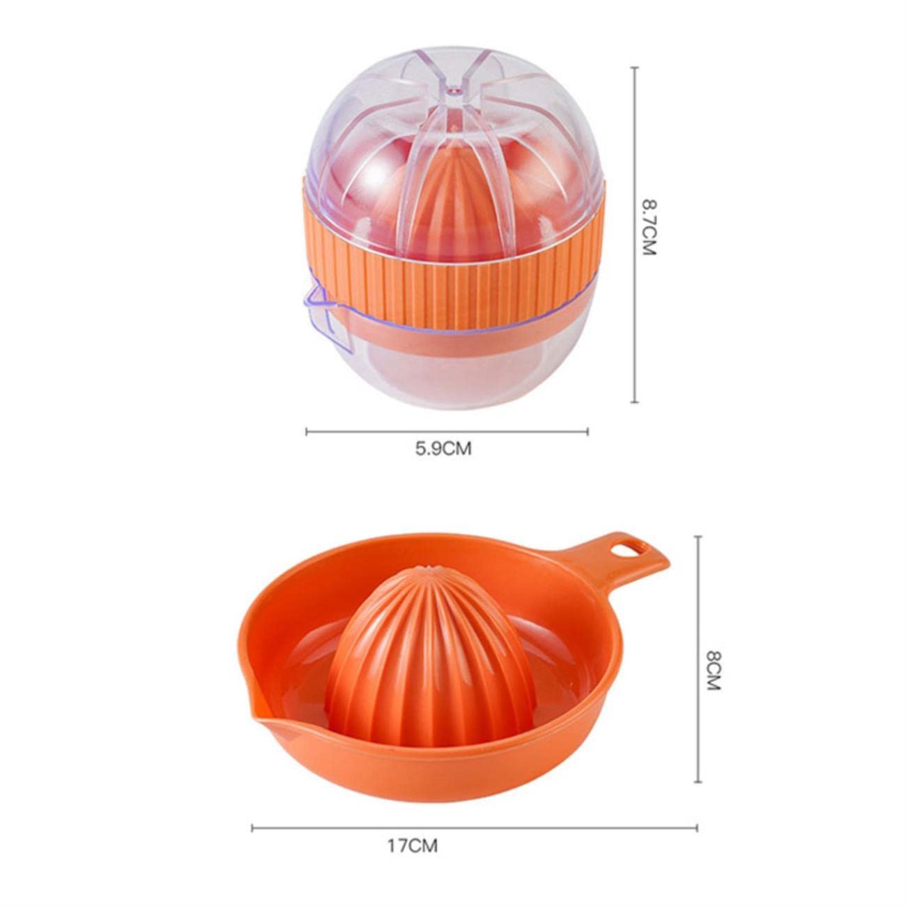Manual Fruit Press Juicer with Cup - BPA-Free Portable Citrus Lemon Squeezer, Anti-Slip Hand Press for Kitchen | Perfect for Fresh Orange, Lemon, Lime & Grapefruit Juice at Home