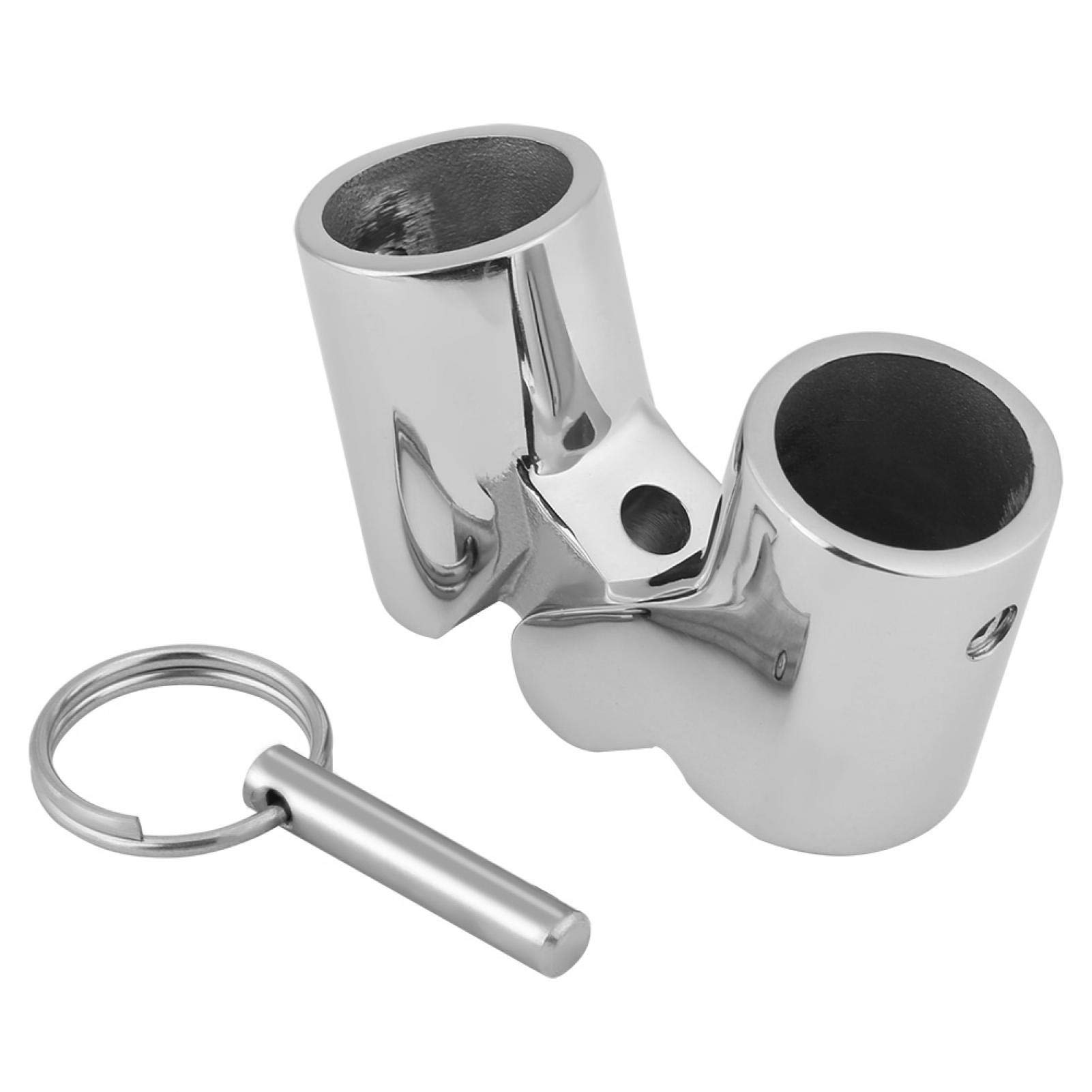 316 Stainless Steel Marine Boat Handrail Fitting - 22mm Folding Coupling Tube Pipe Connector for Boats & Yachts | Durable Boat Hardware for Deck Railings & Marine Applications
