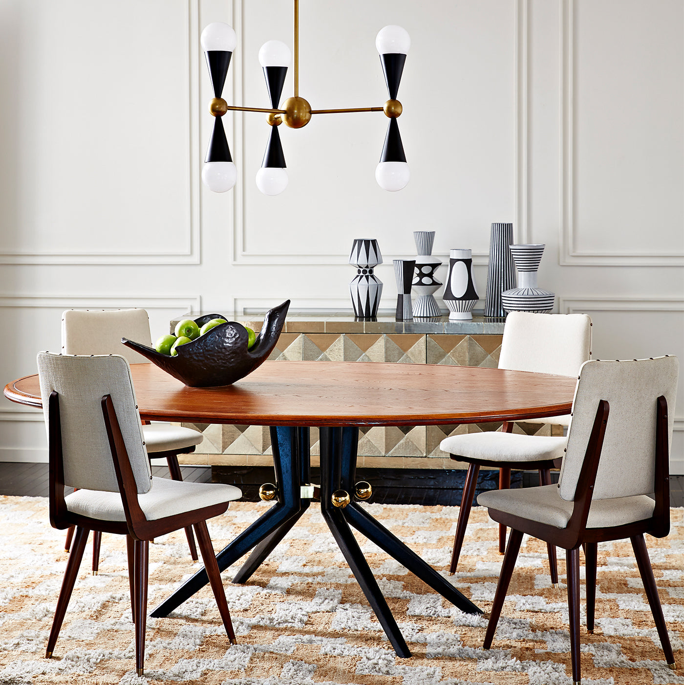 Caracas Six Light Chandelier - Modern Crystal Ceiling Light Fixture for Dining Room, Living Room & Bedroom | Elegant Home Decor Lighting