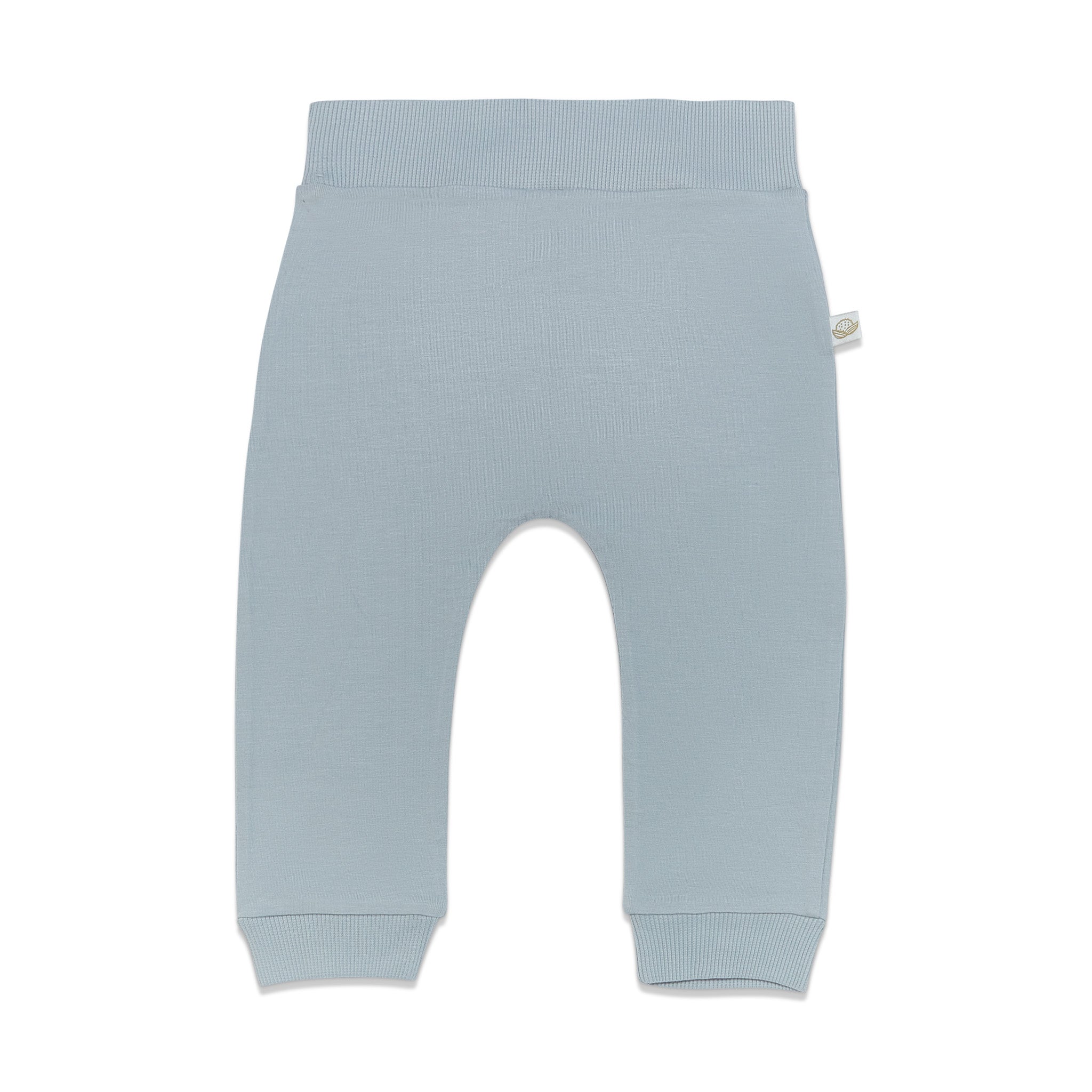 Organic Long Sleeve Bunny Pant Set for Baby - Soft Pearl Blue Cotton Outfit | Perfect for Newborn Photoshoots, Christenings & Cozy Winter Wear