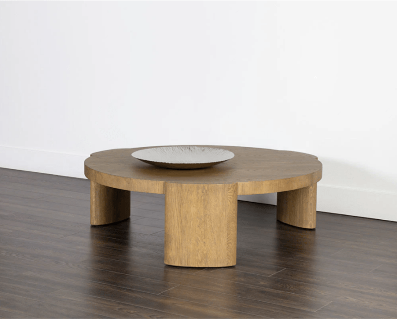 Handmade Designer Natural Wood Coffee Table - Modern Living Room Furniture for Home Decor, Office & Lounge Spaces