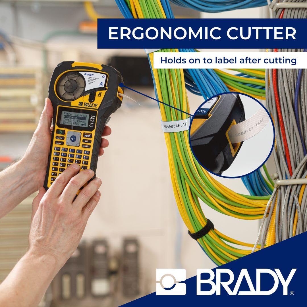 Brady M210 Portable Label Printer - Compact, Wireless Label Maker for Home, Office & Industrial Use | Perfect for Organizing, Shipping & Inventory Management