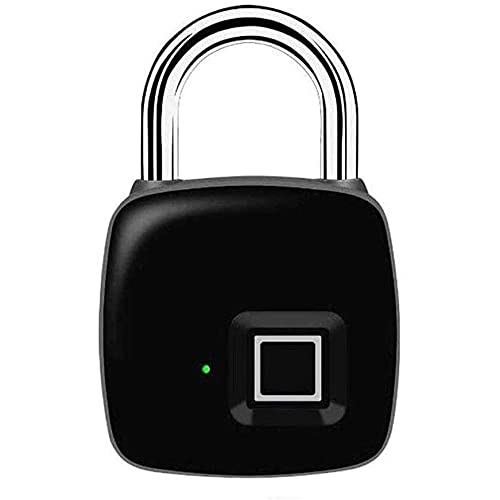 Smart Fingerprint Padlock - Keyless Biometric Thumbprint Lock with USB Charging, Waterproof & Weatherproof Electronic Security Lock for Gym, Door, School, Bike, Luggage Bags | Ideal for Travel, Home Security & Outdoor Use