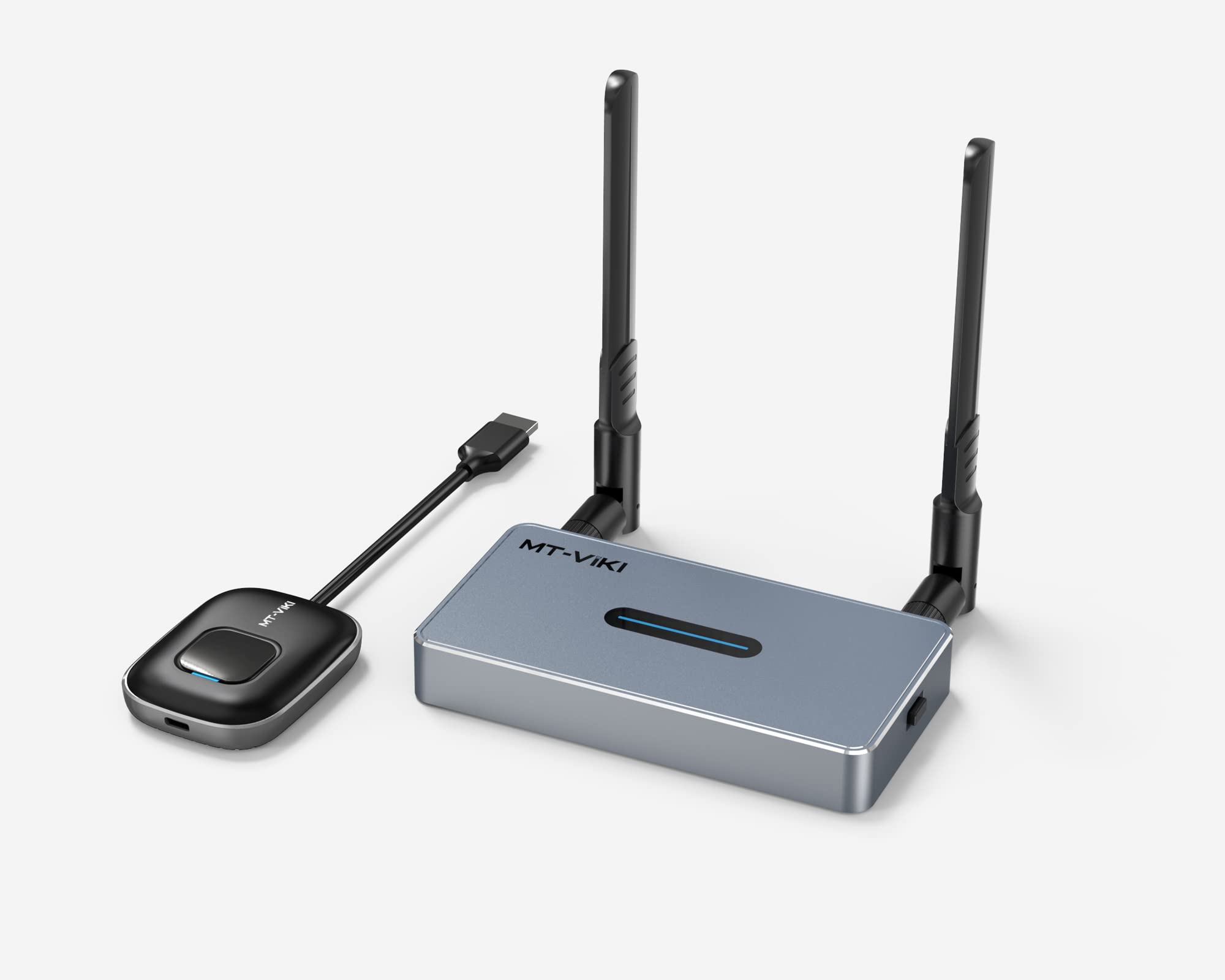 MT-VIKI Wireless HDMI Transmitter and Receiver Kit - 1080P HD Video Extender with 1 in 2 Out (HDMI & VGA), 165ft Range & Audio Support - Perfect for Home Theater, Conference Rooms & Gaming Setups