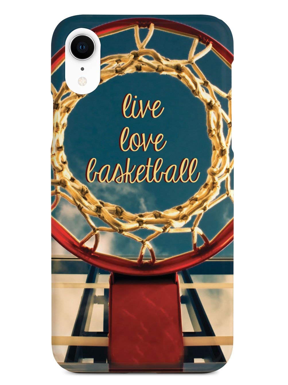 Premium 3D Textured Protective Phone Case for Apple iPhone XR - Live Love Basketball Design - Shockproof & Slim Fit Cover for Everyday Use, Sports & Outdoor Activities
