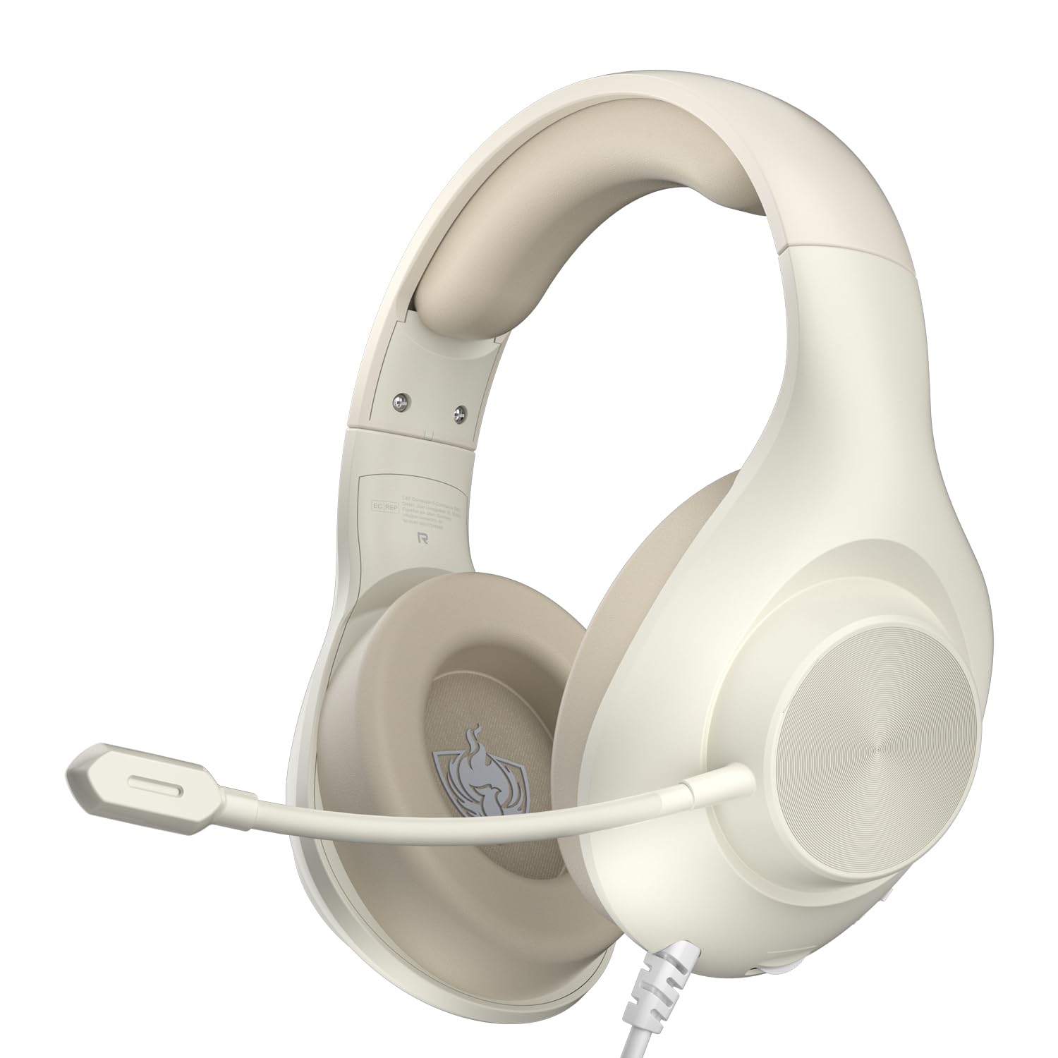 YOTMS Wired Gaming Headset for PS5, PC, Xbox Series X/S, Switch - 7.1 Surround Sound, Noise Cancelling Mic, Memory Foam Earmuffs (White) - Perfect for Competitive Gaming, Streaming & Online Chat
