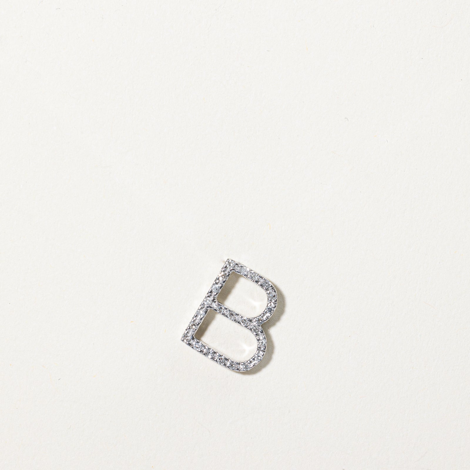 0.12ctw Diamond 'B' Pendant Necklace - 14K Gold Letter Initial Jewelry for Women - Perfect Gift for Birthday, Anniversary & Valentine's Day