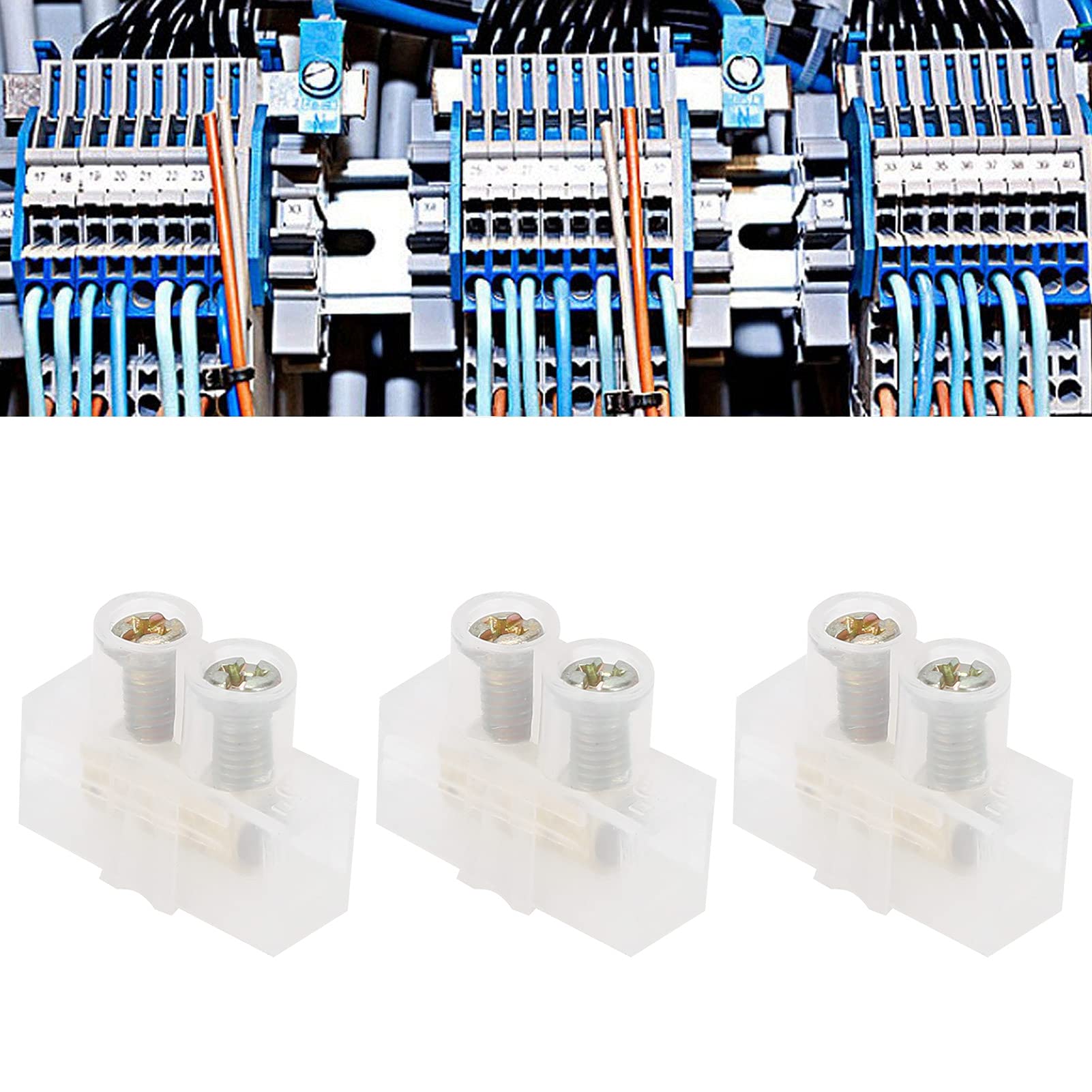High-Quality Shopping Spree Wire Connector Block - Industrial Through-Type Terminal Block for Power Supplies (1 in 1 Out) - Perfect for Electrical Wiring, DIY Projects, and Industrial Applications