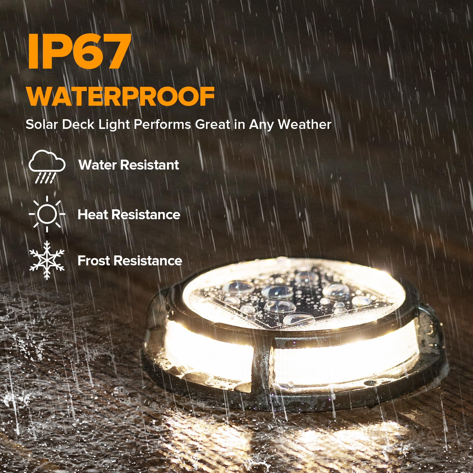 12 Pack Solar Driveway Lights - LUTEC Waterproof Outdoor Solar Pathway Lights with 12 LEDs (Warm White) | IP67 Rated for Steps, Sidewalk, Garden & Patio Lighting | Weatherproof Landscape Lighting for Driveway Markers, Walkways & Yard Decor