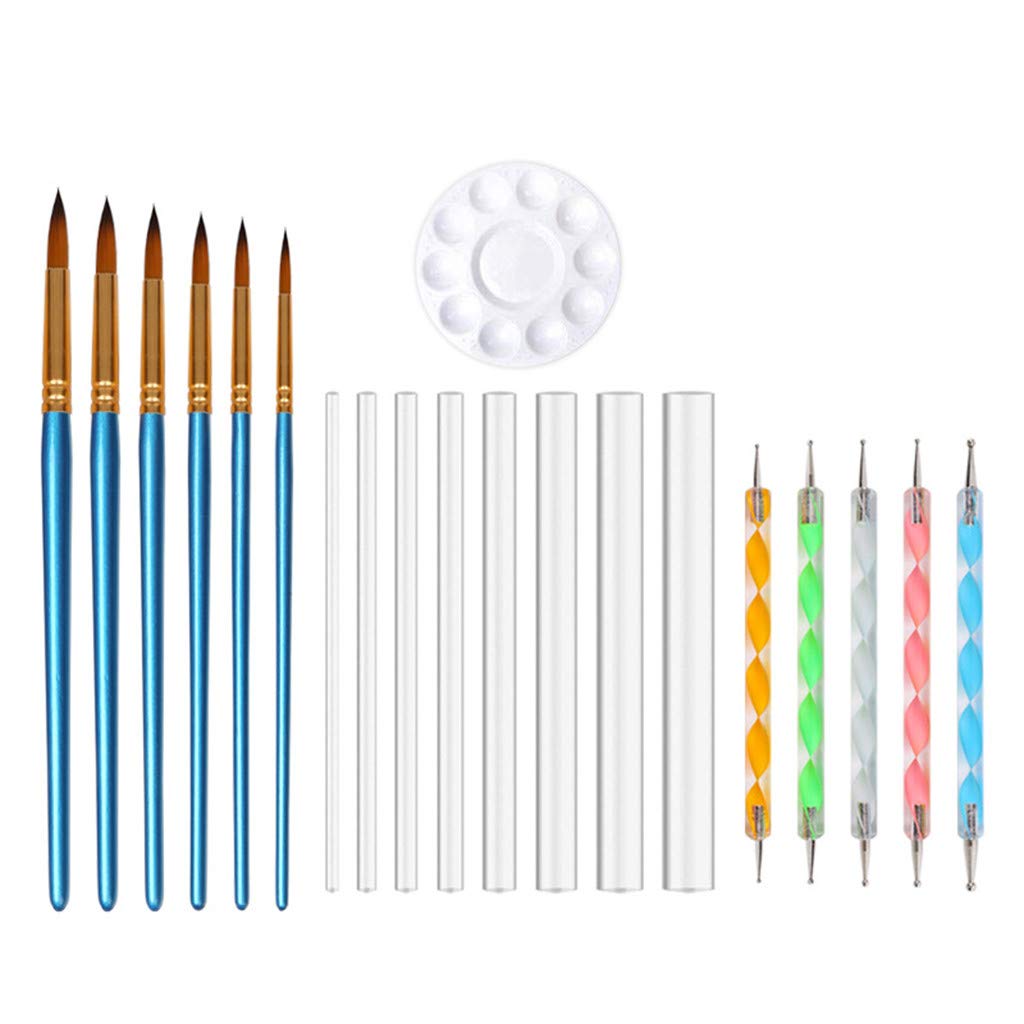 21 PCS Mandala Dotting Tools Kit with Stencils, Brushes & Paint Tray - Professional Rock Painting, Coloring & Art Supplies for Adults (Multicolor) - Perfect for DIY Crafts, Home Decor & Relaxation Therapy