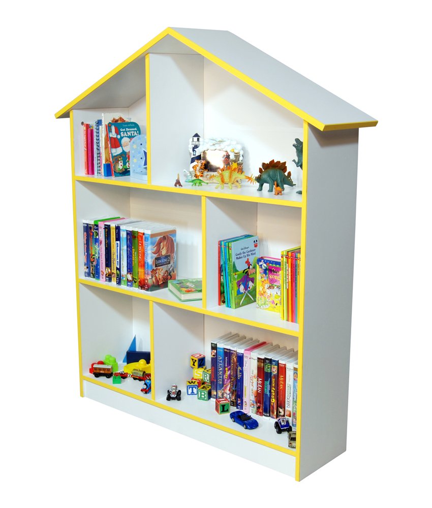 Venture Horizon Dollhouse Bookcase - Kids Bookshelf with Storage, Wooden Bookcase for Bedroom, Nursery, Playroom - Perfect for Organizing Toys, Books & Decor