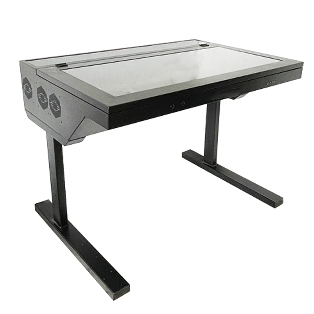 Clamshell Gaming Cyber Café Computer Case - MATX/EATX/UATX/ATX Compatible Desktop Chassis with Integrated Desk (110×75×85cm) | Supports Water Cooling | Perfect for Esports Arenas & Gaming Cafes