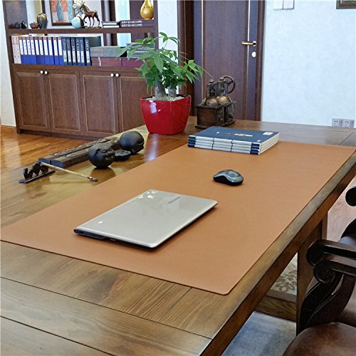 Large Gaming Mouse Pad (17.72 x 27.56 x 0.079 Inches) - Extended Ergonomic Computer Desk Mat with Non-Slip Rubber Base for Keyboard & Mouse - Perfect for PC Gaming, Office Work & Home Use (Brown)