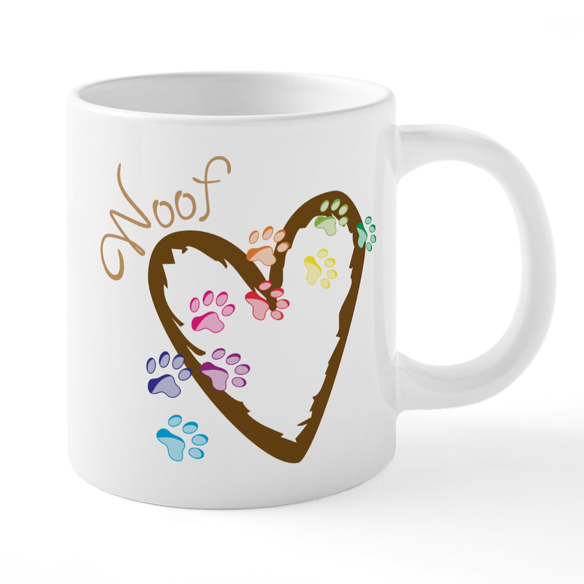Woof 20 oz Ceramic Coffee Mega Mug - Large Insulated Coffee Cup for Dog Lovers - Perfect for Home, Office & Gifts
