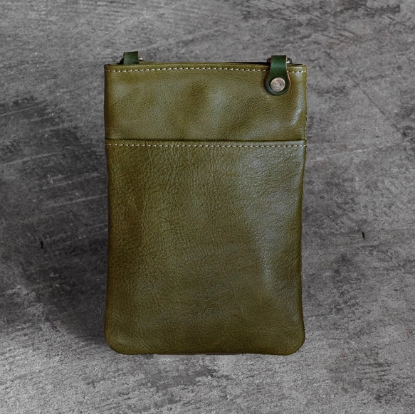 Premium Tochigi Leather Phone Pouch - Handcrafted in Japan - Slim Smartphone Case for iPhone & Android - Perfect for Travel, Work & Everyday Use