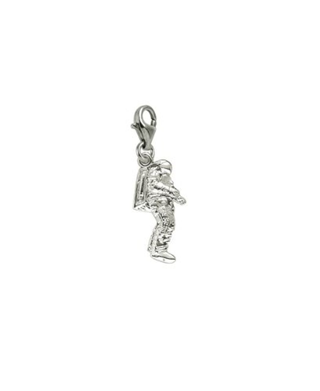 Astronaut Charm Pendant with Lobster Claw Clasp - Silver Space Jewelry for Bracelets & Necklaces - Perfect for Cosplay, Gifts, and Everyday Wear