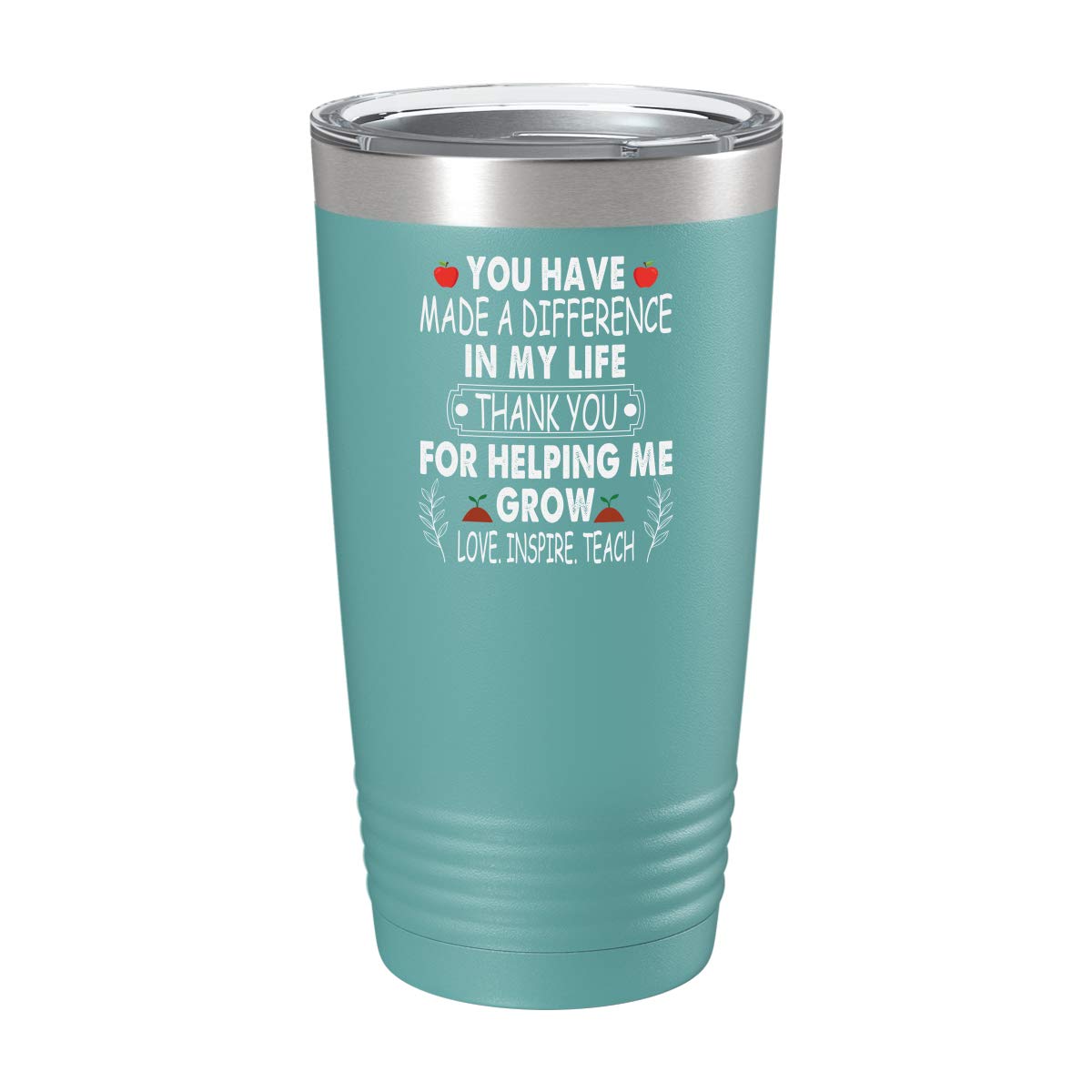 20oz Teal Insulated Tumbler - Thank You Teacher Coffee Cup for Back to School - Perfect for Classroom, Office & Gift Giving