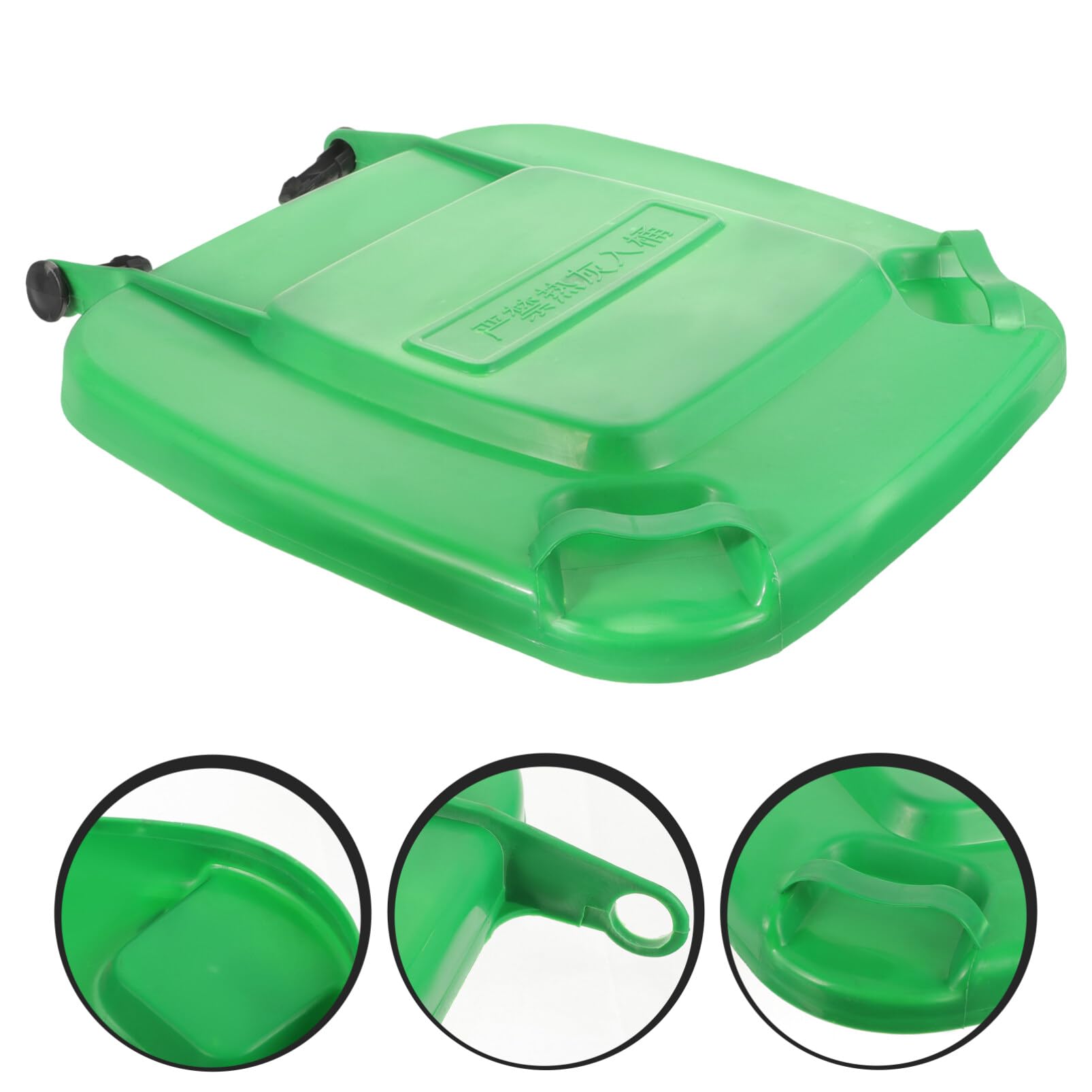 Outdoor Garbage Can Replacement Lid - Durable Square Trash Bin Cover for Kitchen, Yard & Commercial Use | Heavy-Duty Waste Container Lid for Sanitation & Disposal