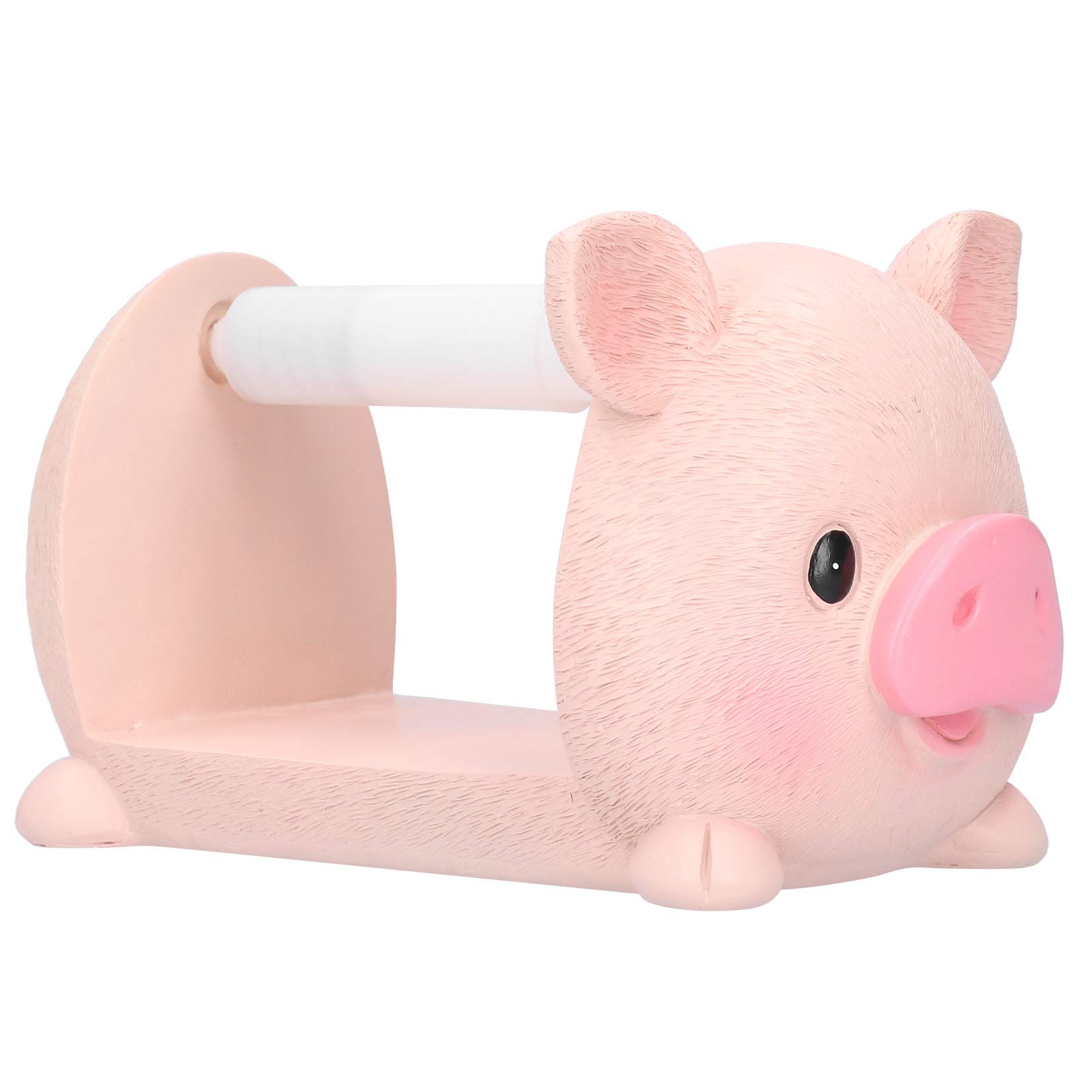 Cute Pig Roll Paper Holder - Punch-Free Toilet Paper Storage Organizer, Nordic Style Animal-Shaped Bathroom & Office Decor - Perfect for Home, Bathroom, and Workspace Organization