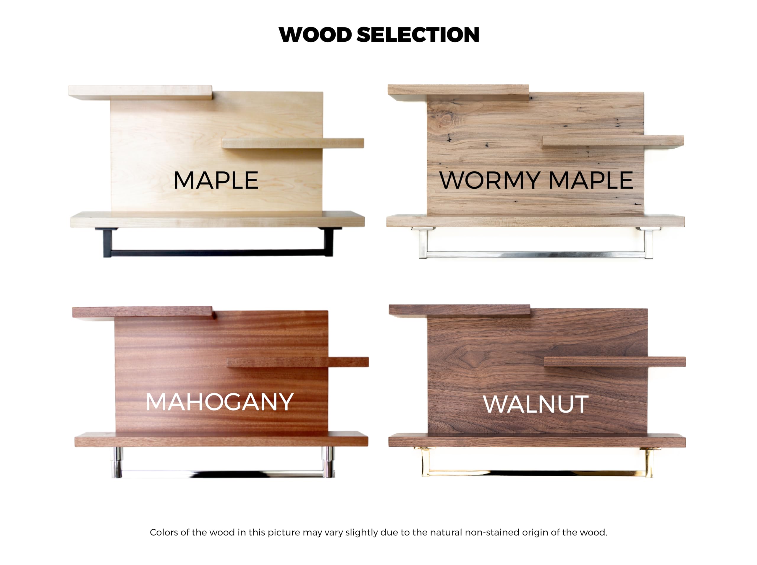 Straga Rustic Wall Mounted Bathroom Shelves - 23