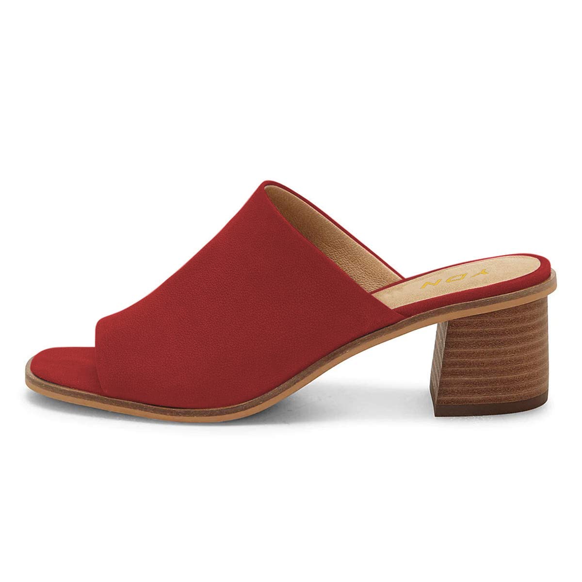 YDN Women's Casual Open Square Toe Slip-On Slippers - Chunky Stacked Low Heel Mules for Summer, Date Night & Everyday Wear | Comfortable House Shoes for Women