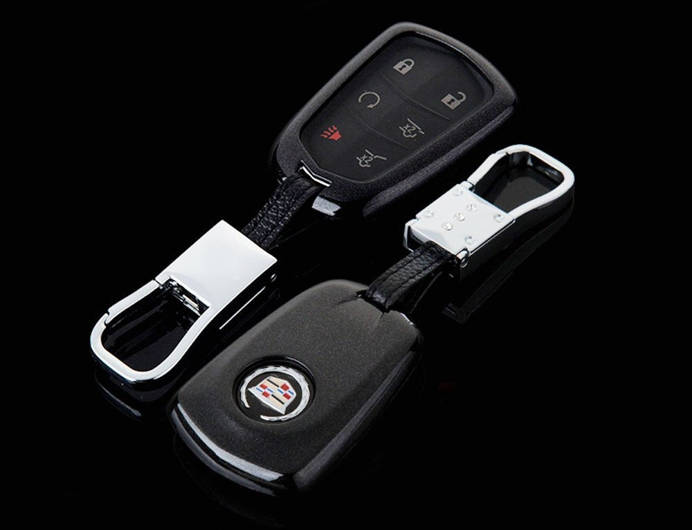 Premium Glossy Black Smart Key Fob Shell Replacement for 2015+ Cadillac ATS CTS XTS Escalade - Perfect Fit, Durable Protection for Daily Use & Car Security