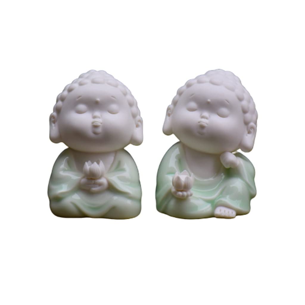 Little Cute Buddha Statue - Exquisite Ceramic Buddha Ornament for Home Decor, Meditation Room, Office Desk & Gift Giving | Handcrafted Zen Decor for Peace & Happiness