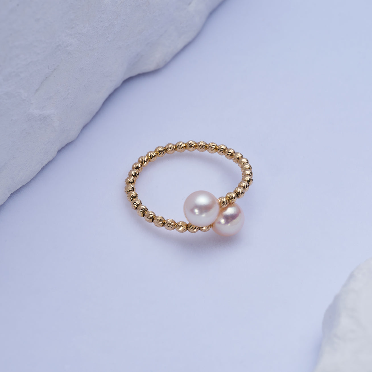 18K Solid Gold Akoya Pearl Ring for Women - Elegant Pearl Jewelry Gift for Anniversary, Birthday & Special Occasions | KR00101
