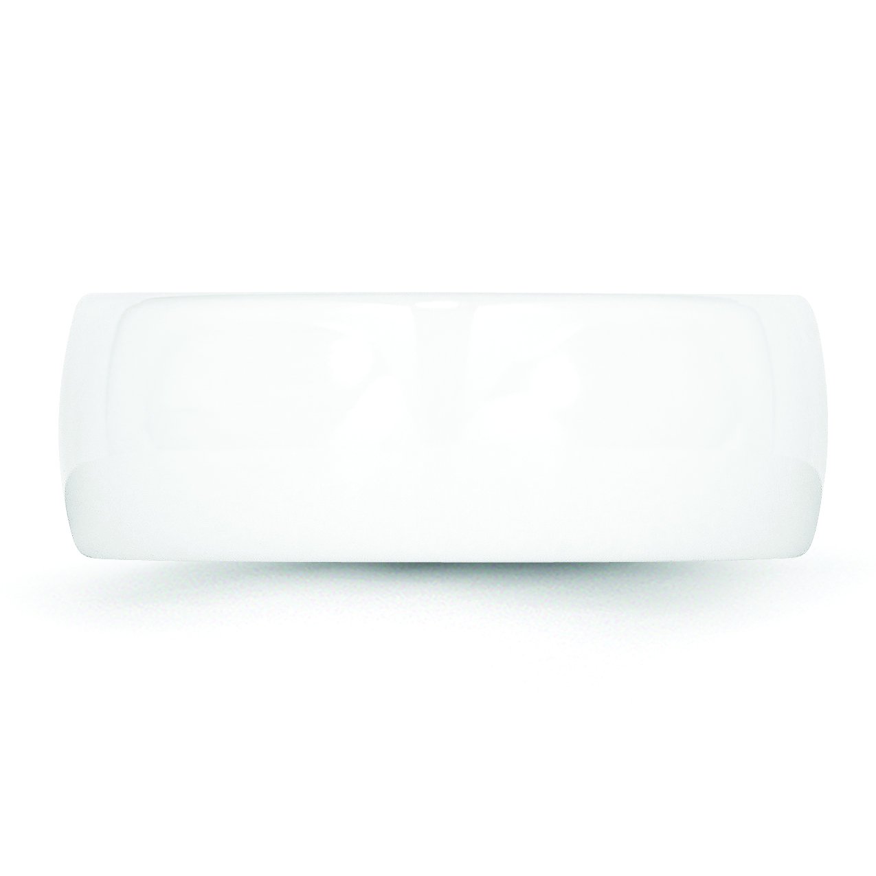 Men's Ceramic White 8mm Polished Wedding Band Ring - Durable & Comfortable for Everyday Wear - Perfect for Engagement, Anniversary & Special Occasions