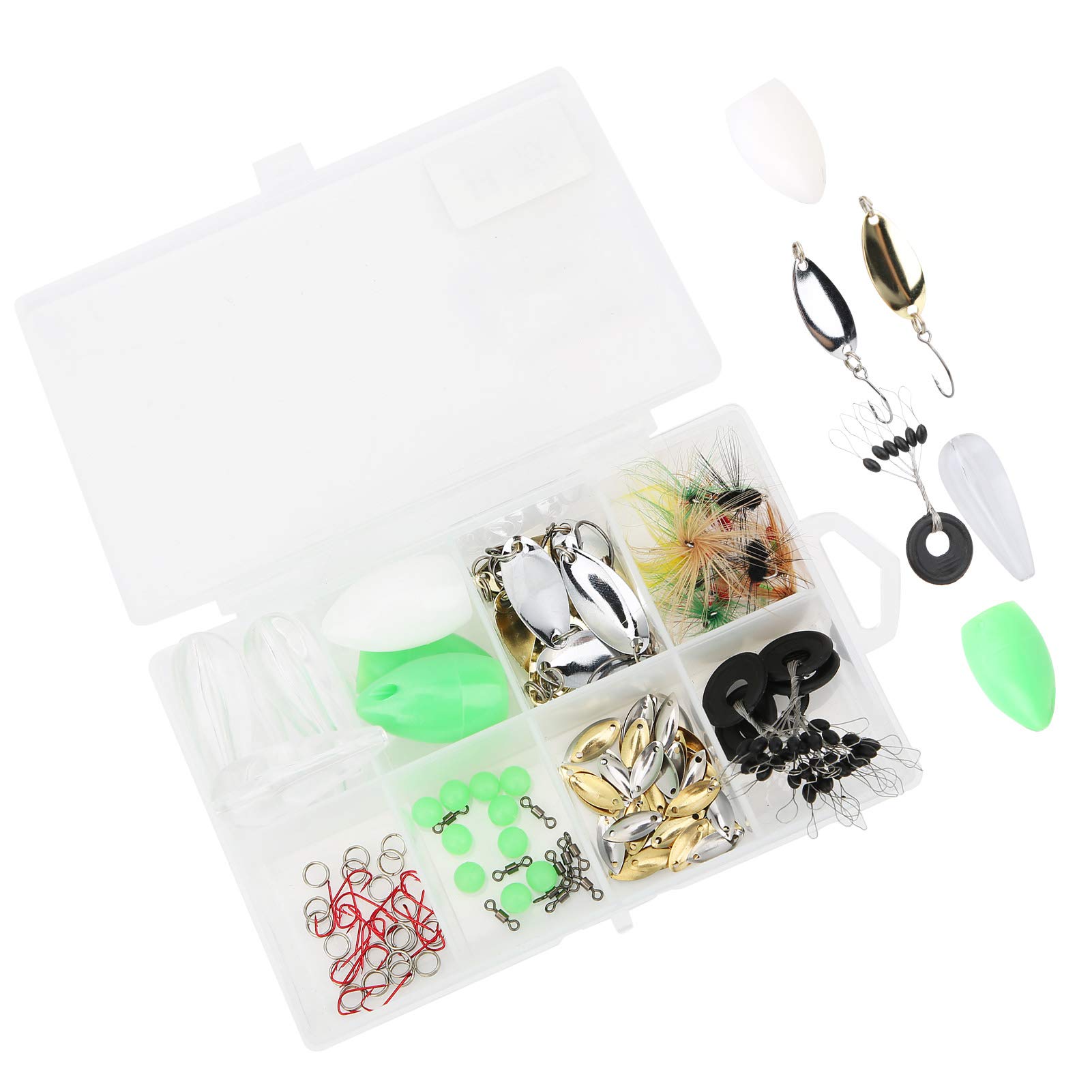 Premium Sazao Fishing Lures Kit - Plastic Fishing Sequins & Tackle Accessories for Bass, Trout, Saltwater Fishing | Great for Freshwater & Ocean Fishing Trips