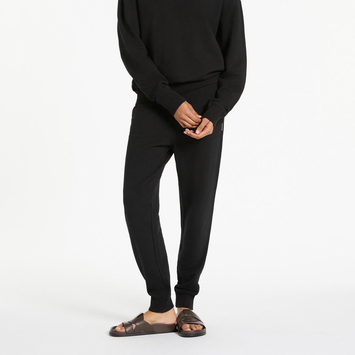 As You Wake Women's Soft Black High-Waisted Yoga Pants - Comfortable Workout Leggings for Running, Gym & Lounge Wear