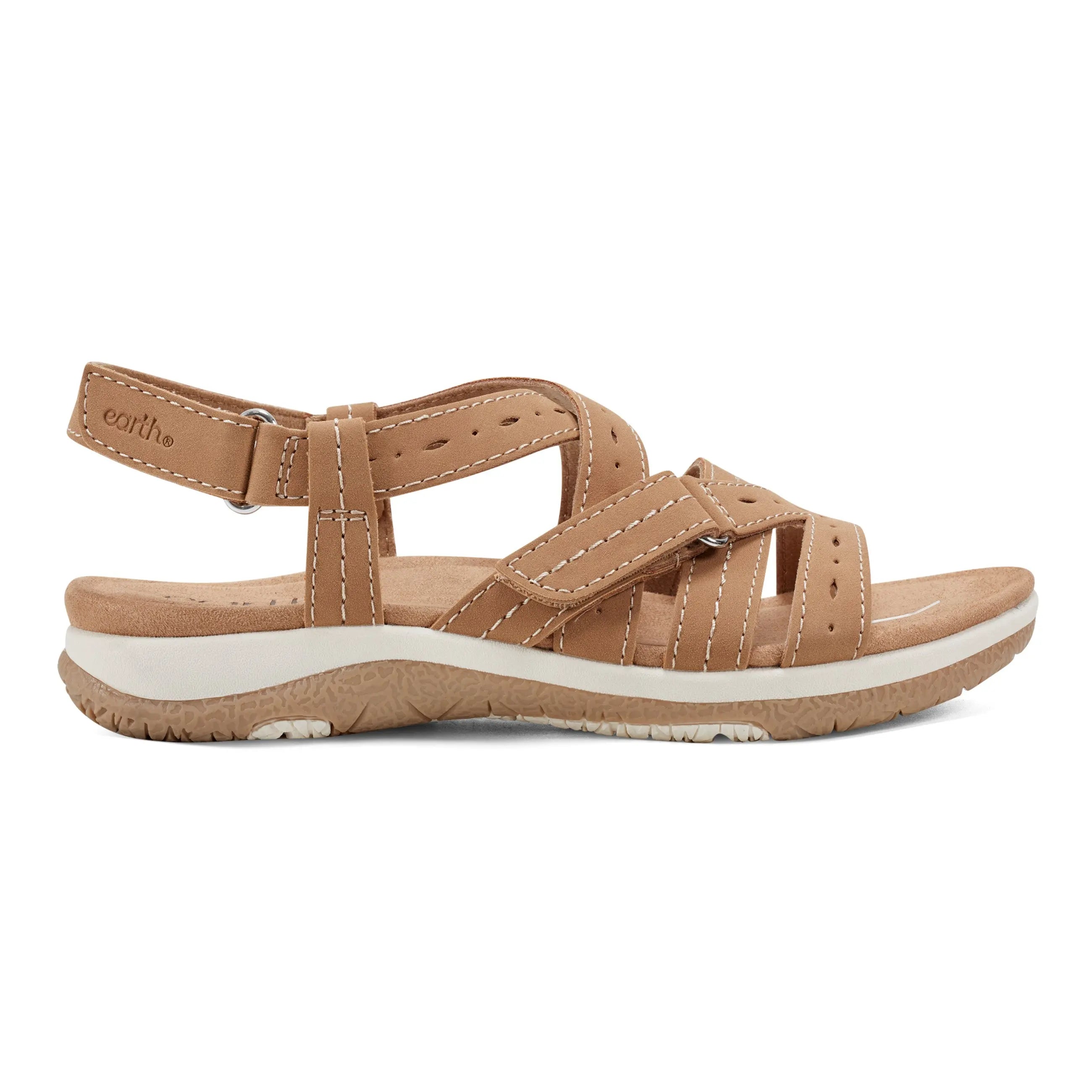 Samsin Women's Round Toe Strappy Casual Flat Sandals - Comfortable Summer Walking Shoes for Beach, Vacation & Everyday Wear