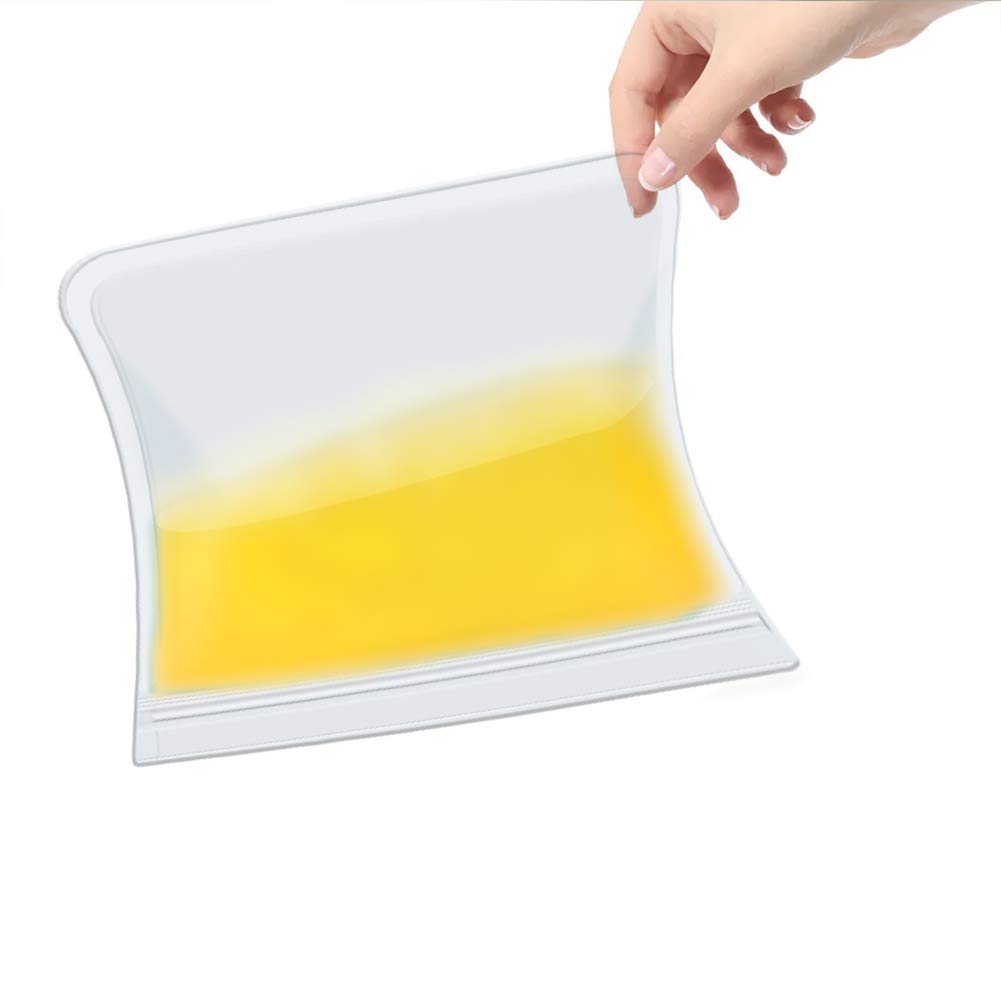 Reusable 1/2 Gallon Freezer Bags - 10 Pack Heavy Duty Food Storage Bags for Vegetables, Meat, Snacks & Sandwich (10.2x7.87 Inch) | Perfect for Meal Prep, Sous Vide & Freezer Organization