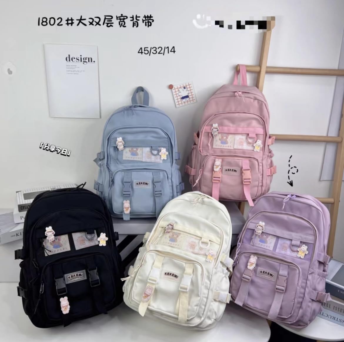 **Stylish Kawaii Girls Backpack - Large Capacity Japanese Aesthetic Laptop Bag for School, College & Travel - Water-Resistant Cute Bookbag for Teens (Multi-Color) - Perfect for Daily Use, Campus Life & Weekend Trips**