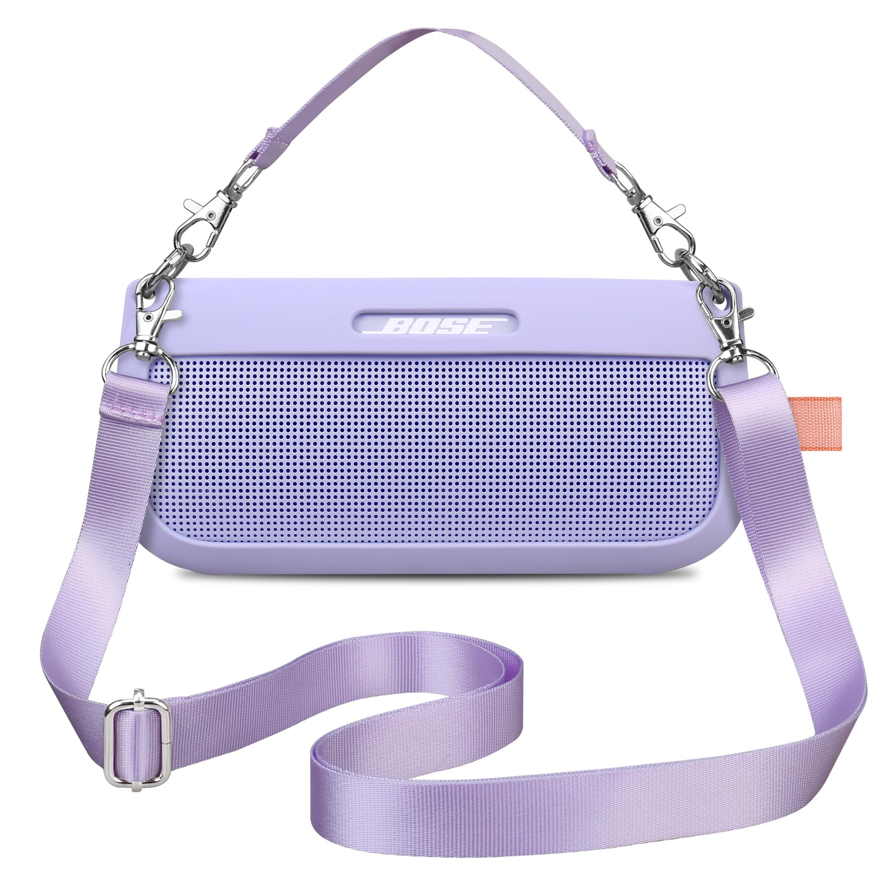 Bovke Soft Silicone Protective Case for Bose SoundLink Flex Bluetooth Speaker - Shockproof Cover with Non-Slip Grip, Perfect for Outdoor Travel, Beach, Pool & Gym Use (Purple)