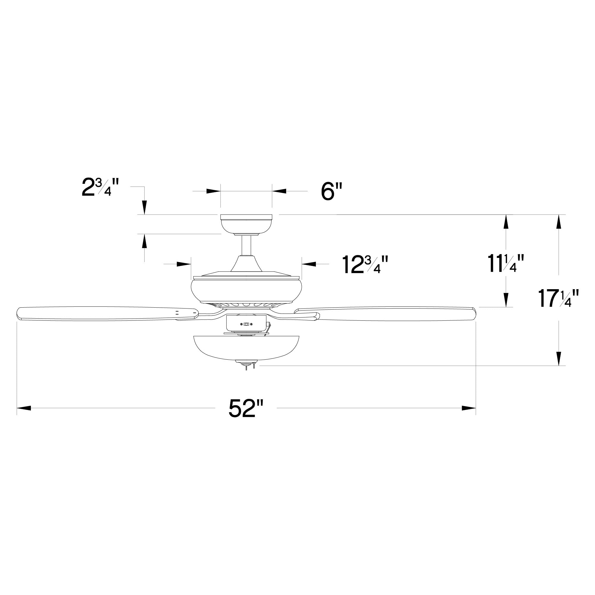 Hinkley 52 Inch Highland LED Ceiling Fan with Light - Matte Black Finish, Reversible Blades for Home Décor | Perfect for Living Room, Bedroom & Indoor Spaces